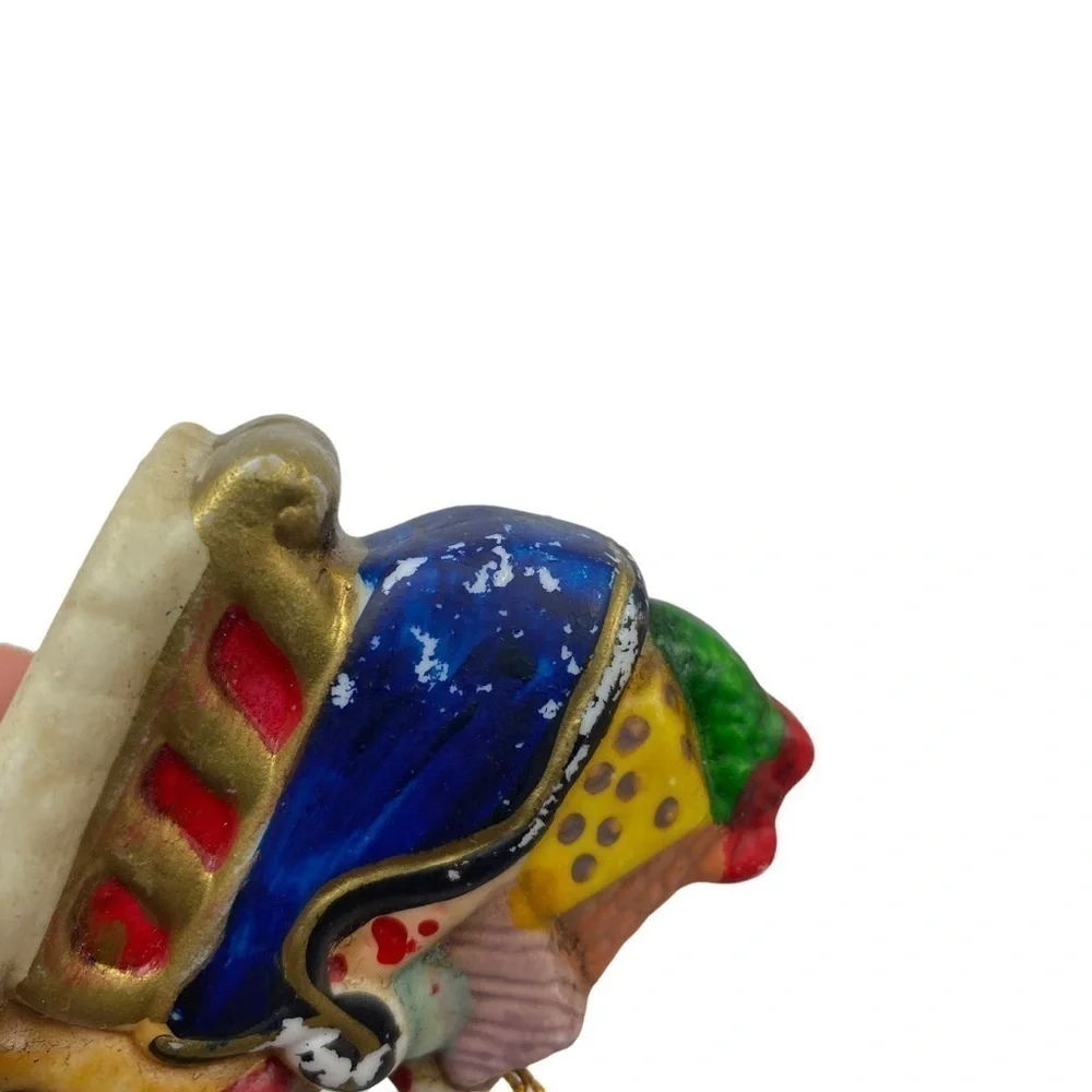 Christmas Ornaments Set of 3 Retro  Holidays Ceramic